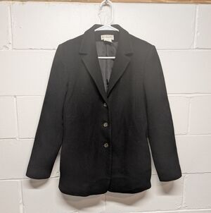 Vintage Harve Benard Sport Classic Wool Black Blazer Women's Size 8